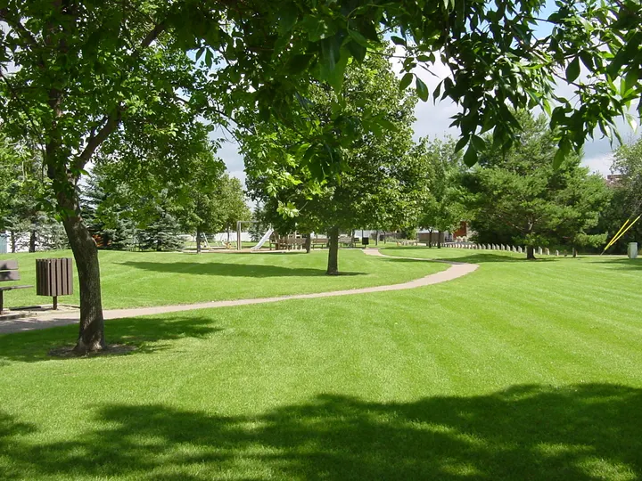 Ground-level photograph of Balsam Park from the city park map.