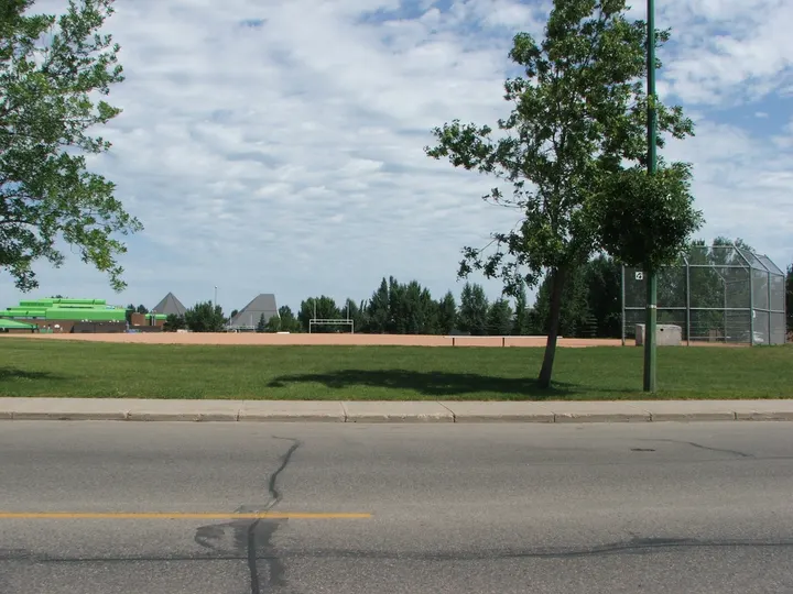 Ground-level photograph of Bishop James Mahoney Park from the city park map.