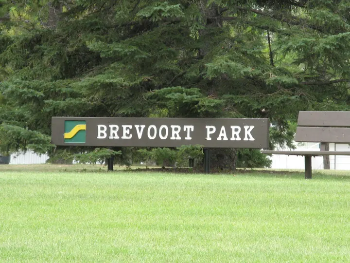 Ground-level photograph of Brevoort Park South from the city park map.