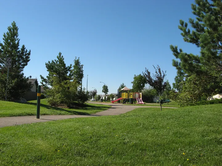 Ground-level photograph of Christine Morris Park from the city park map.
