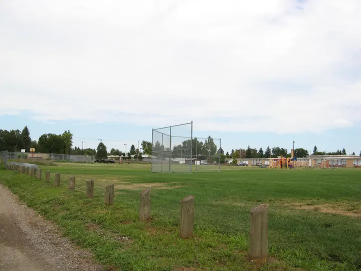 Ground-level photograph of Churchill Park from the city park map.