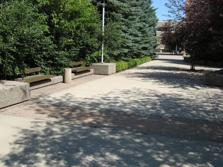 Ground-level photograph of City Hall Square from the city park map.