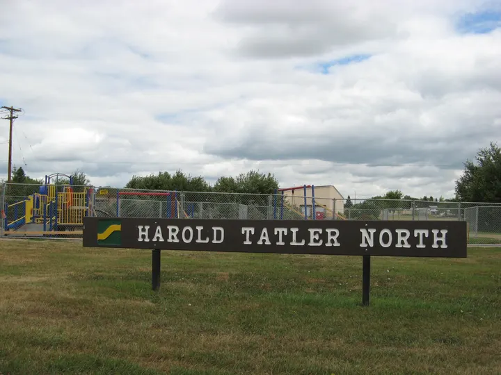 Ground-level photograph of Harold Tatler Park North from the city park map.