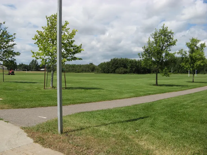 Ground-level photograph of James Anderson Park from the city park map.
