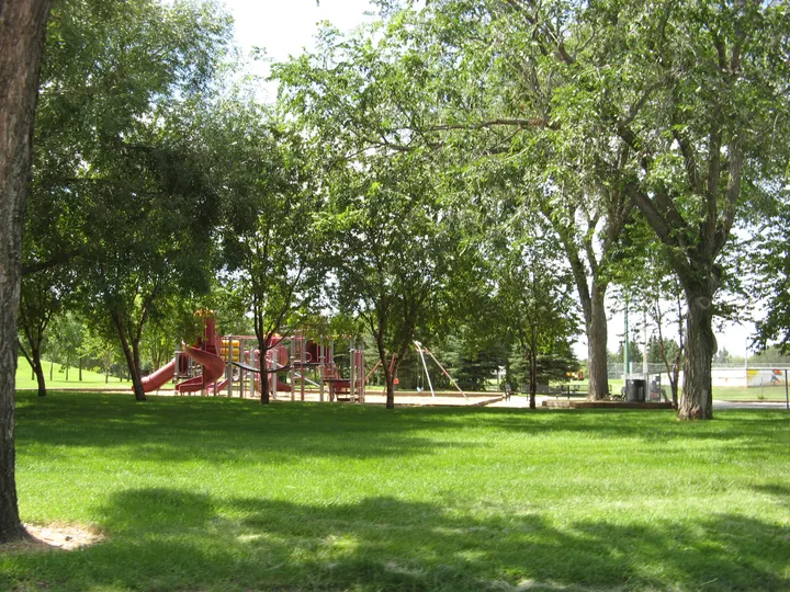 Ground-level photograph of John Lake Park from the city park map.