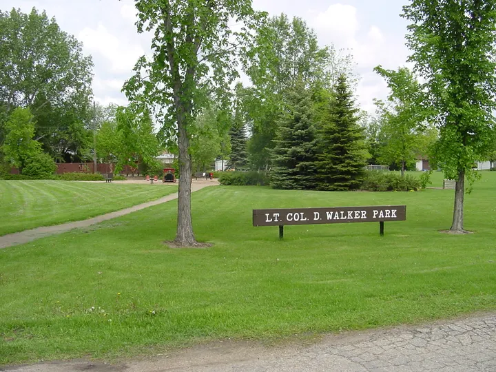 Ground-level photograph of Lt. Col. Drayton Walker Park from the city park map.