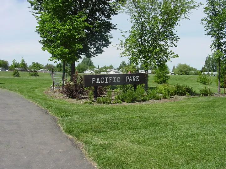 Ground-level photograph of Pacific Park from the city park map.