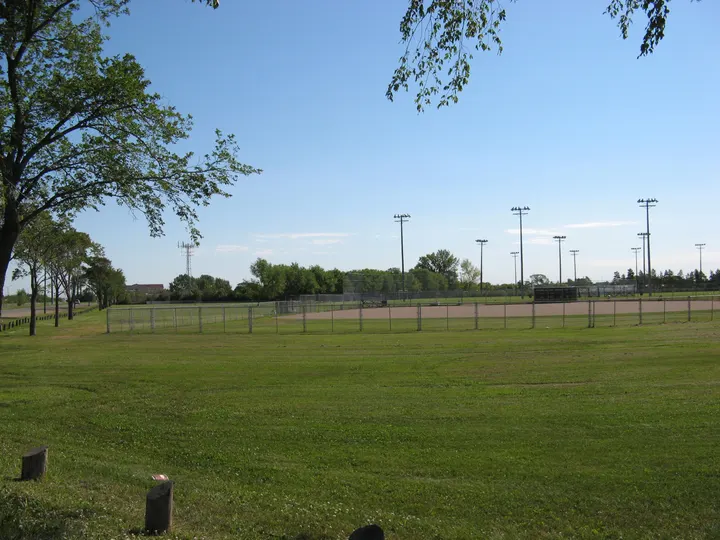 Ground-level photograph of Riversdale Kiwanis Park from the city park map.