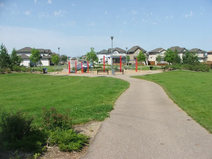 Ground-level photograph of Robert H Freeland Park from the city park map.