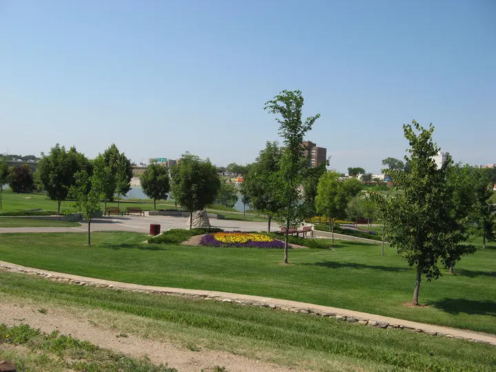 Ground-level photograph of Rotary Park from the city park map.