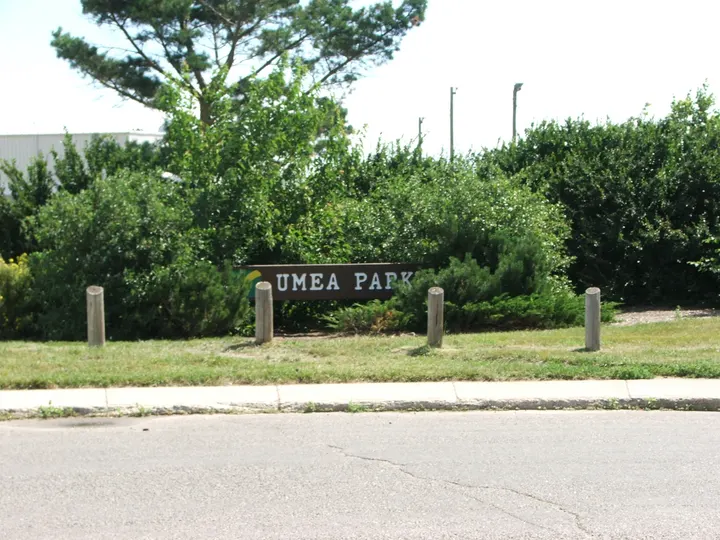 Ground-level photograph of Umea Park from the city park map.
