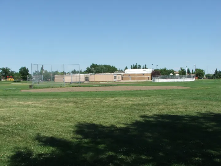 Ground-level photograph of W.J.L. Harvey North Park from the city park map.