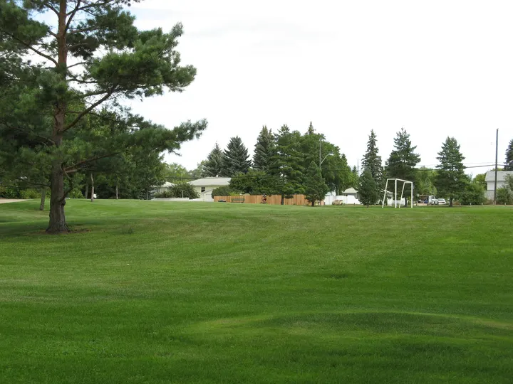 Ground-level photograph of Weaver Park from the city park map.